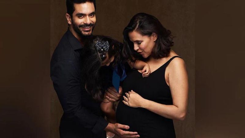 pregnant neha dhupia share pool side bikini photos flaunting baby bump