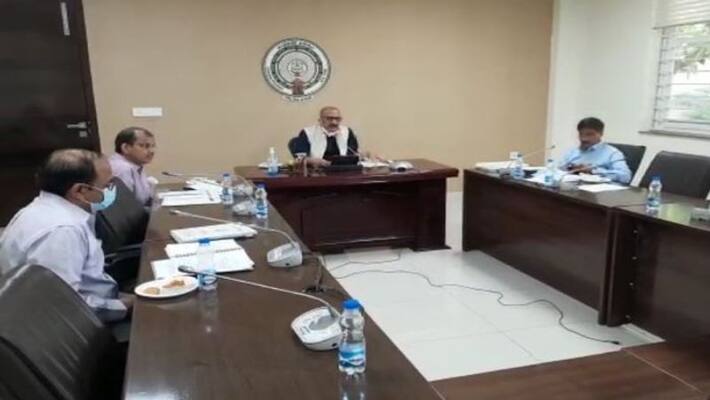 AP CS Adityanath Das Video Conference with District Collectors and SPs over Localbody Votes Counting AP CS Adityanath Das Video Conference with District Collectors and SPs over Localbody Votes Counting