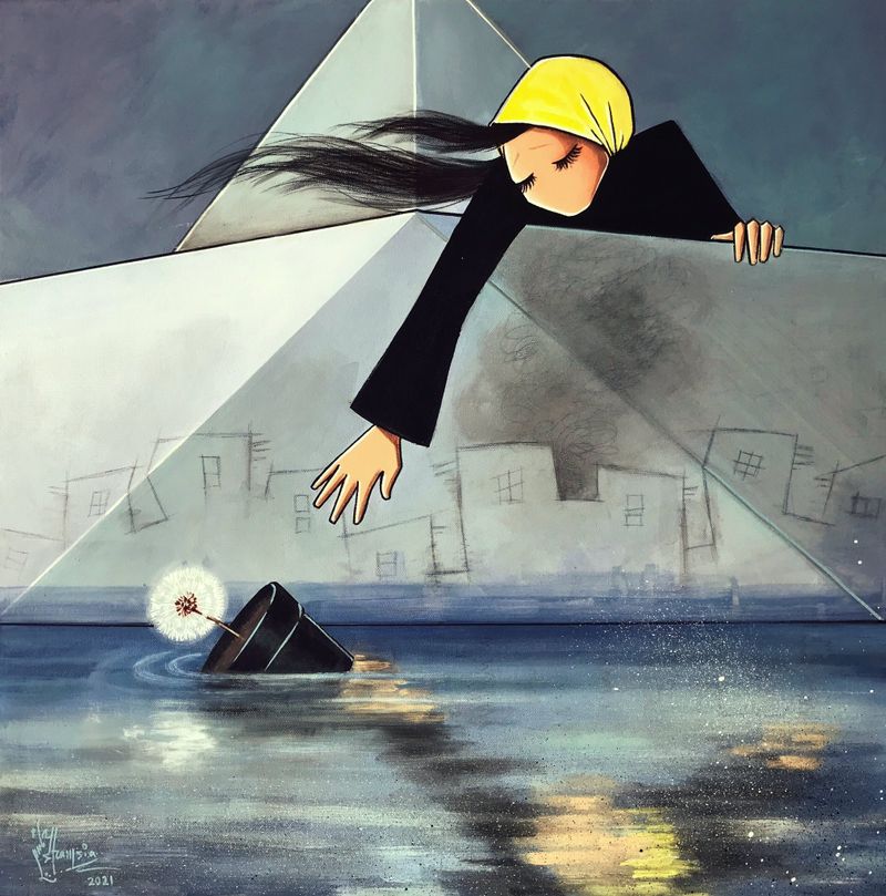 afghanistan first wall street artists painting depicts actual situations