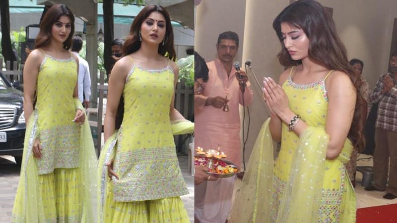 Urvashi Rautela spotted at T series office For ganpati darshan