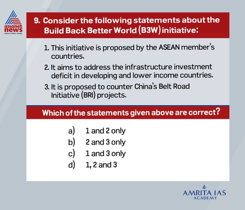 Civil Services Exam What does Build Back Better World B3W aim for