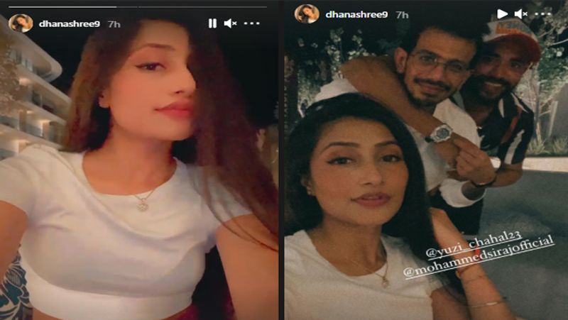 IPL 2021: Dhanashree Verma shares photo with husband Yuzvendra Chahals and RCB player Mohammed Siraj, see here