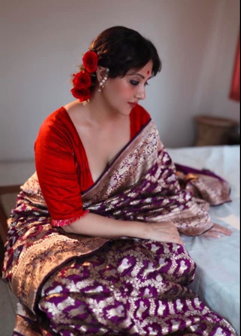 swastika mukherjee new look on saree break attention of internet bjc