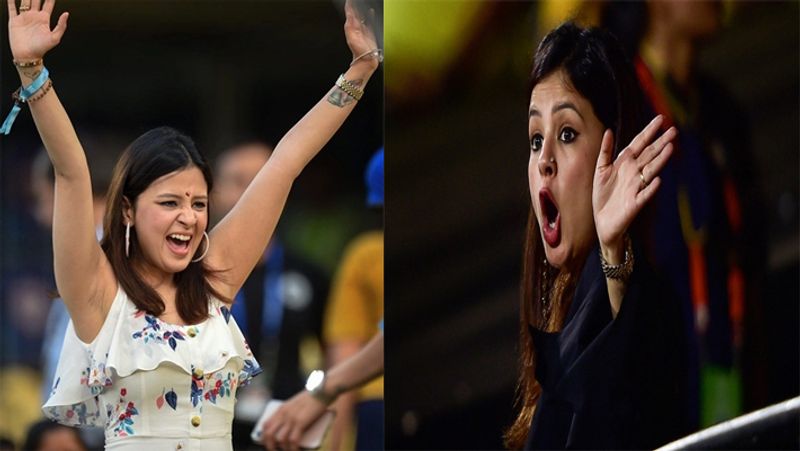 IPL 2021, different expressions of MS Dhoni-s wife Sakshi during IPL matches of CSK spb