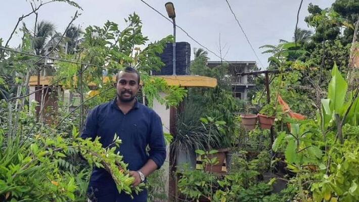 Anna Mani Ratnam grows 100 plants at his home Anna Mani Ratnam grows 100 plants at his home