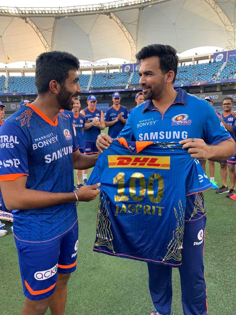 Mumbai Indians hands Jasprit Bumrah special jersey ahead of his 100th IPL game-ayh