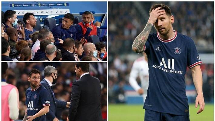 Lionel Messi is hauled off by Mauricio Pochettino 76 minutes into his home debut for PSG Lionel Messi is hauled off by Mauricio Pochettino 76 minutes into his home debut for PSG