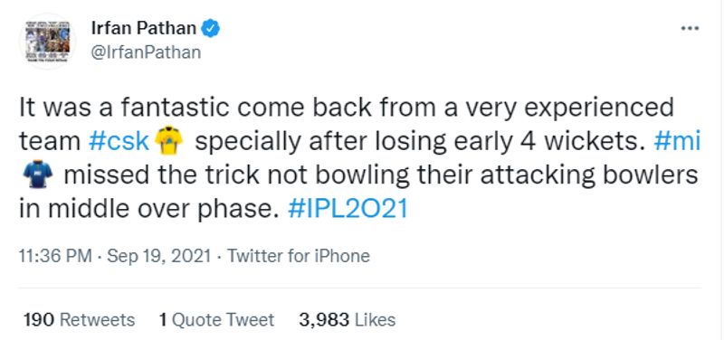 Cricket Experts Reacts CSK thrilling Victory against Mumbai Indians at Dubai kvn
