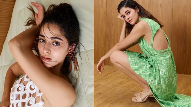 Ananya Panday poses at beach in orange bikini, actress looked beautiful with open hair