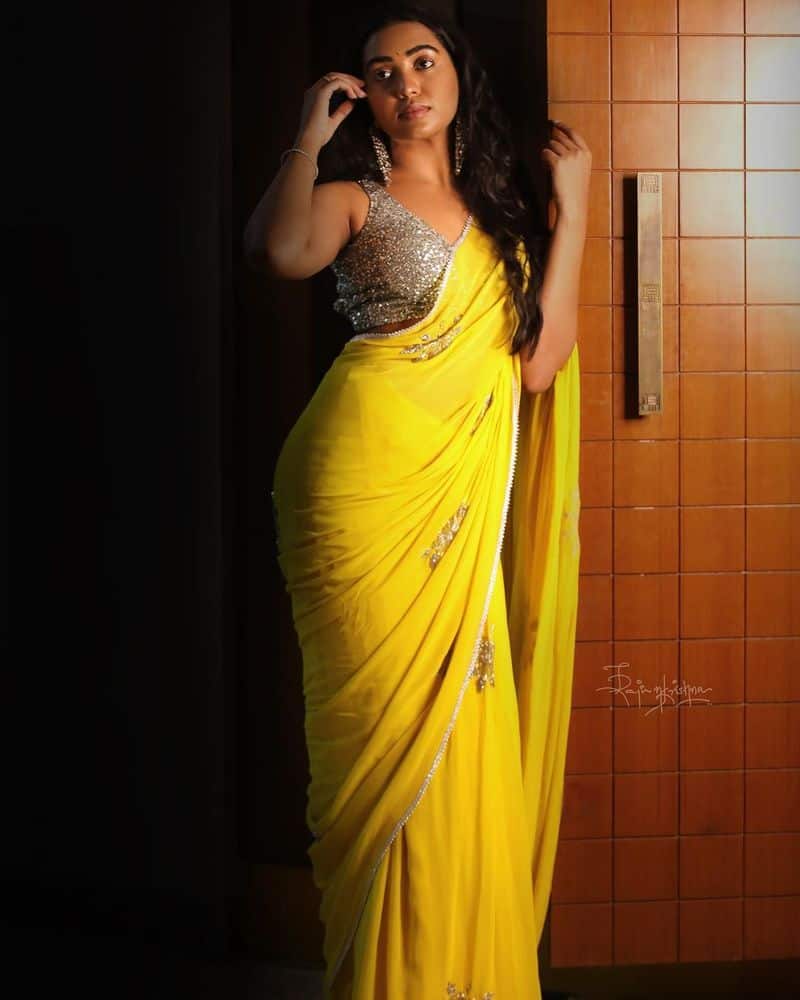 star kid shivathmika rajashekar turns super hot in silk saree her latest photos shakes internet