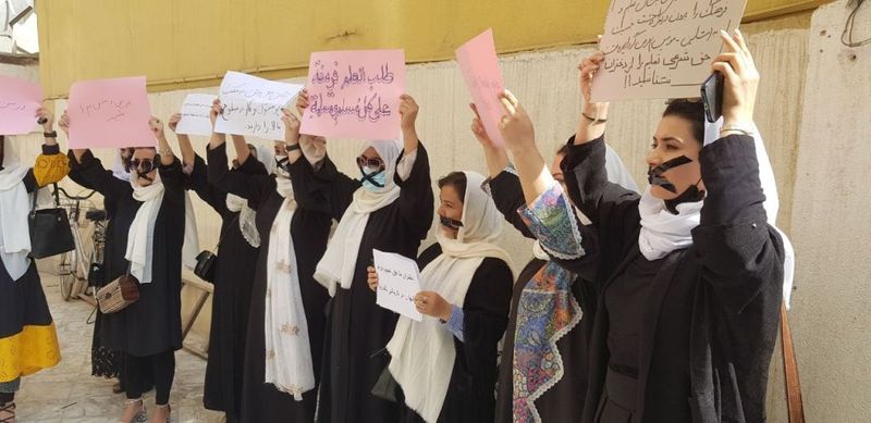 Women protests against Taliban in kabul