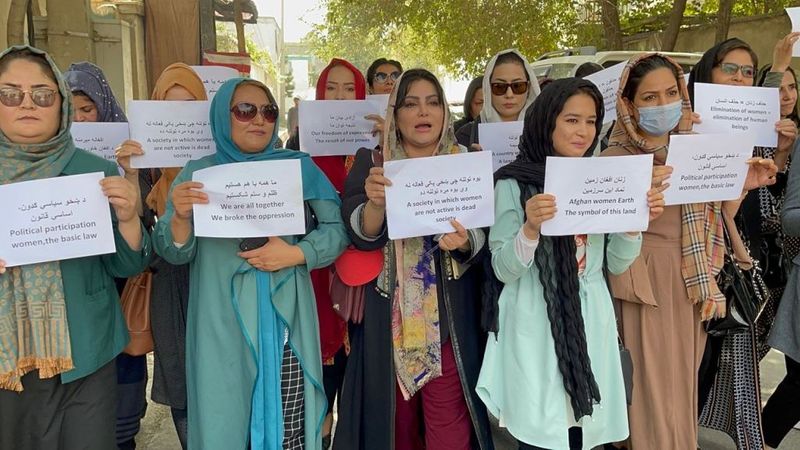 Women protests against Taliban in kabul