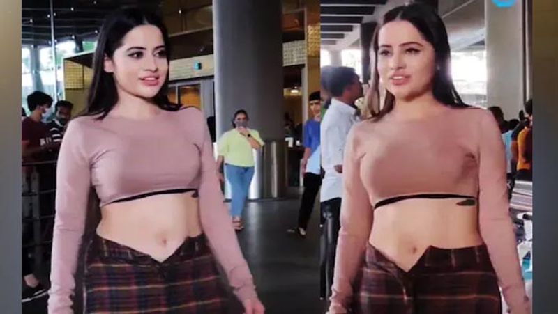 urfi javed first appeared in bra then unbuttoned pants and now shares photo in black bralette pants