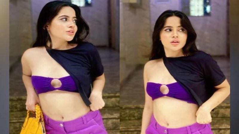 urfi javed first appeared in bra then unbuttoned pants and now shares photo in black bralette pants