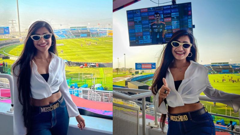 Dhanashree Verma spotted cheering for husband Yuzvendra Chahal, social media users troll her