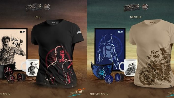 rrr movie team launches Official Merchandise avails t shirts and more with rrr logos rrr movie team launches Official Merchandise avails t shirts and more with rrr logos