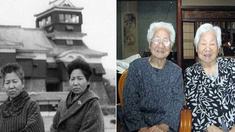 Japan oldest living twin sisters of age 100 years and 300 days recorder in World records