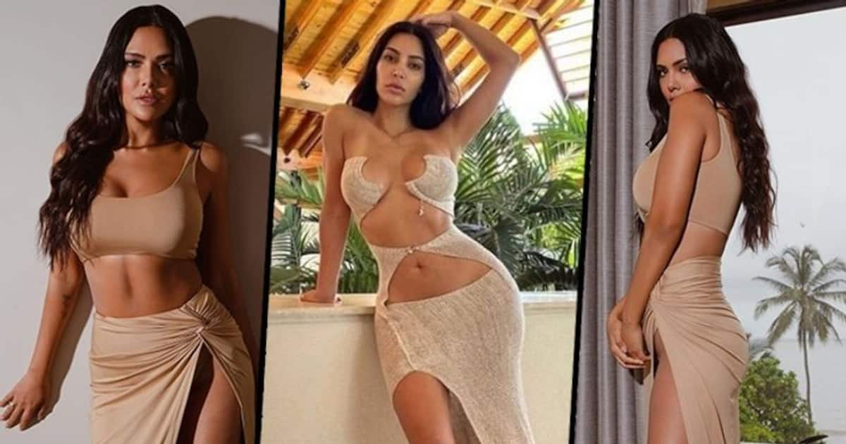 1200px x 630px - Esha Gupta, India's 'Kim Kardashian' flaunts her SEXY bod in nude  waist-high slit skirt set (Pictures)