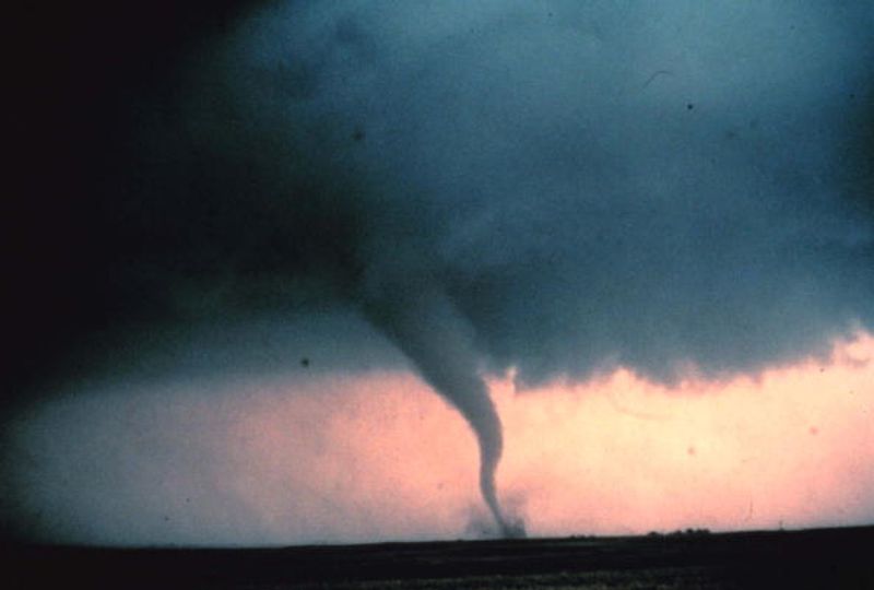 Tamil Nadu Tornado Waterspouts seen above sea in the Gulf of Mannar in Rameswaram