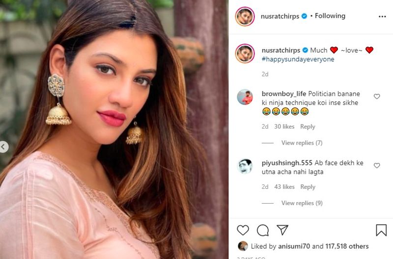 nusrat jahan new look goes viral on internet bjc