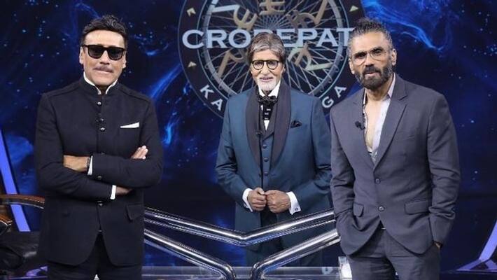 KBC 13 Jackie Shroff visited Amitabh Bachchan show as special guest and spoke about his weird language and accent KBC 13 Jackie Shroff visited Amitabh Bachchan show as special guest and spoke about his weird language and accent