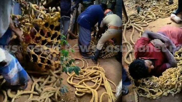 man attacked with stone while digging well in Parashala man attacked with stone while digging well in Parashala