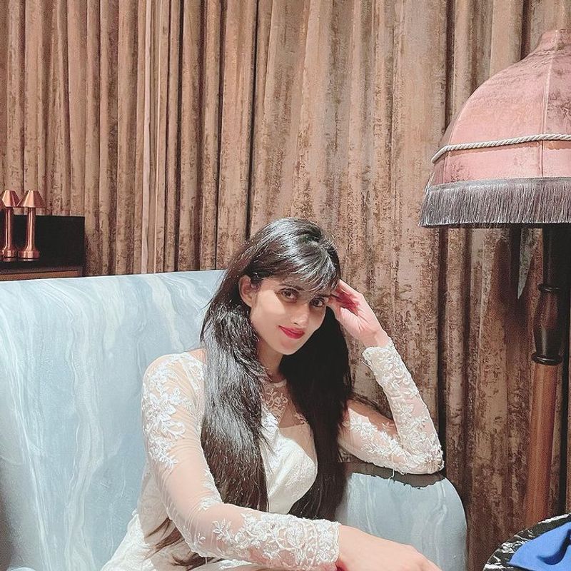 Shalini Ajith younger sister Shamlee white transparent dress hot photos
