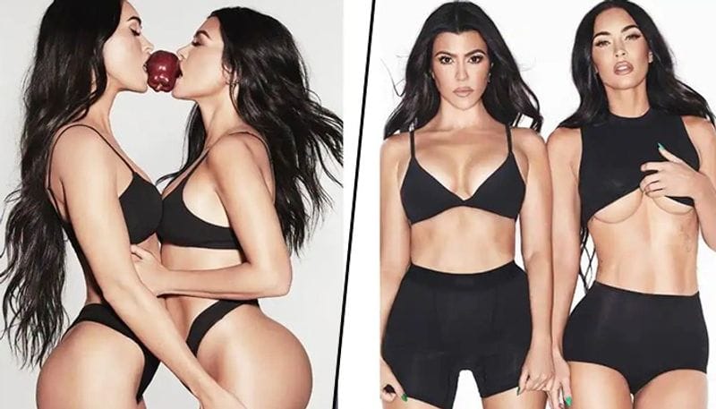 Kourtney Kardashian and Megan Fox go topless for Kim Kardashian's SKIMS (9  hot pictures)