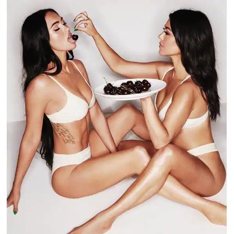 Kourtney Kardashian and Megan Fox go topless for Kim Kardashian's SKIMS (9 hot pictures) RCB