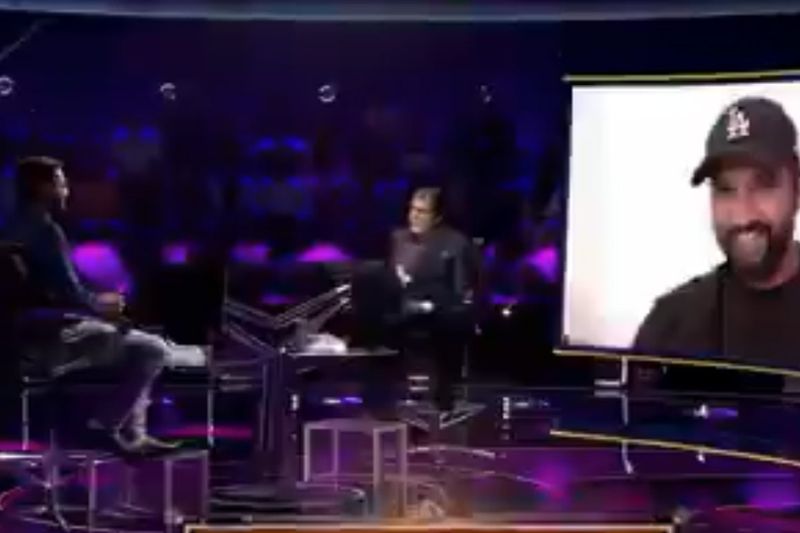 KBC 13 Amitabh Bachchan fulfill contestant dream, make him talk to Rohit Sharma on video call