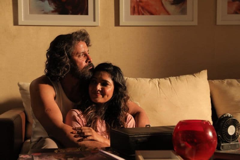 Actor vikram dhruv simran and vanibhojan acting mahaan movie working stills
