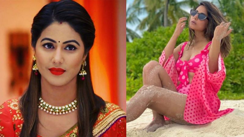 Hina Khan seen getting romantic with Neha Dhupia husband Angad Bedi
