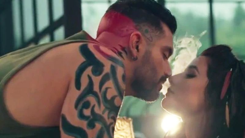 Hina Khan seen getting romantic with Neha Dhupia husband Angad Bedi