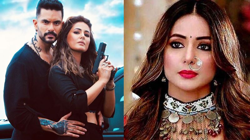 Hina Khan seen getting romantic with Neha Dhupia husband Angad Bedi