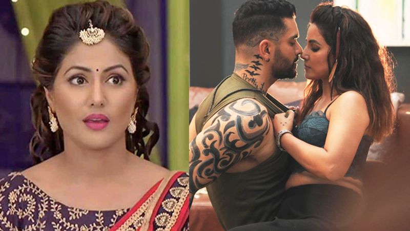Hina Khan seen getting romantic with Neha Dhupia husband Angad Bedi