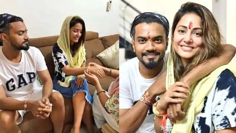 Hina Khan seen getting romantic with Neha Dhupia husband Angad Bedi