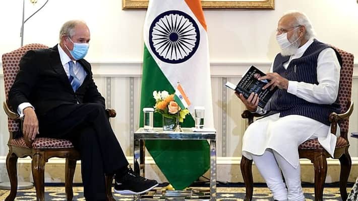 Blackstone CEO Stephen Schwarzman meets PM Narendra Modi VPN Blackstone CEO Stephen Schwarzman meets PM Narendra Modi VPN