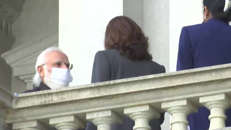 America tour photos of the meeting of pm narendra modi and US vice-president kamala harris