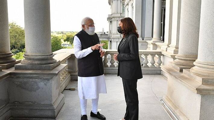 PM Modi Kamala Harris discuss Afghanistan and Covid situation during bilateral talks bmm PM Modi Kamala Harris discuss Afghanistan and Covid situation during bilateral talks bmm