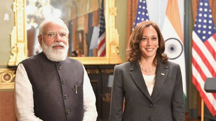 PM Modi praises Kamala Harris invites her to India calls her inspiration gcw PM Modi praises Kamala Harris invites her to India calls her inspiration gcw