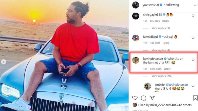 Yuvraj Singh Enjoys Sunset listening Music on Top of Rolls Royce Bonnet, See Pics