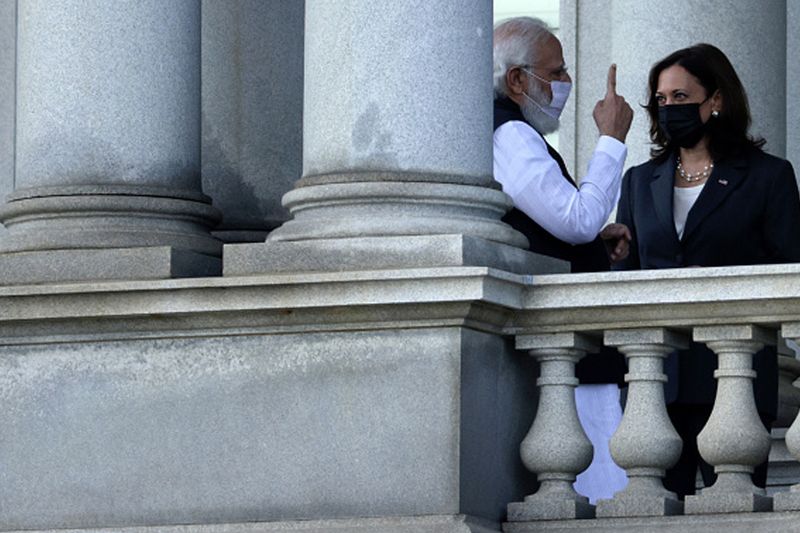 Modi US Visit, PM Narendra Modi and US Vice President Kamala Harris first meeting in Washington see photos
