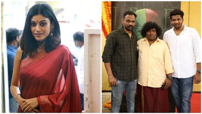 yogi babu and oviya starring contractor nesamani shooting started yogi babu and oviya starring contractor nesamani shooting started