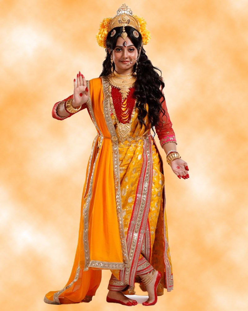 Actress subhashree ganguly s look as Durga in Zee Bangla s Mahalaya programme is revealed