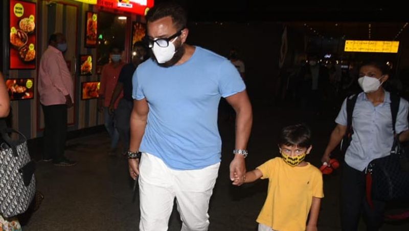 kareena kapoor and saif ali khan son taimur ali khan get anrgy on airport