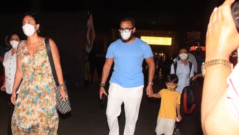 kareena kapoor and saif ali khan son taimur ali khan get anrgy on airport