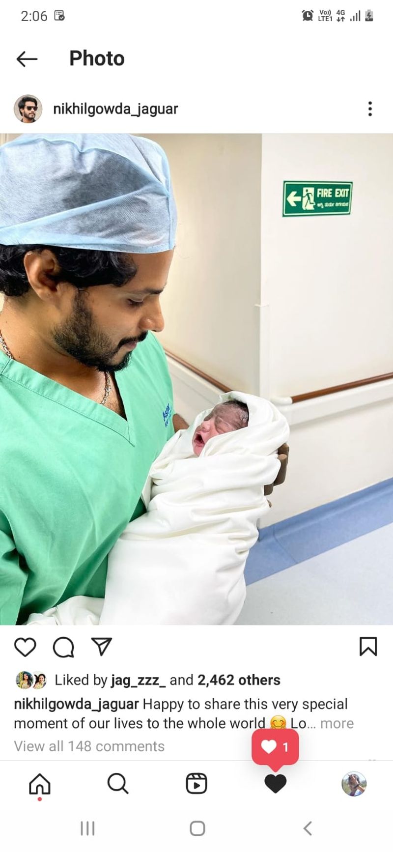 Nikhil Kumaraswamy and Revathi blessed with baby boy HD Kumaraswany becomes grandfather Photos mah