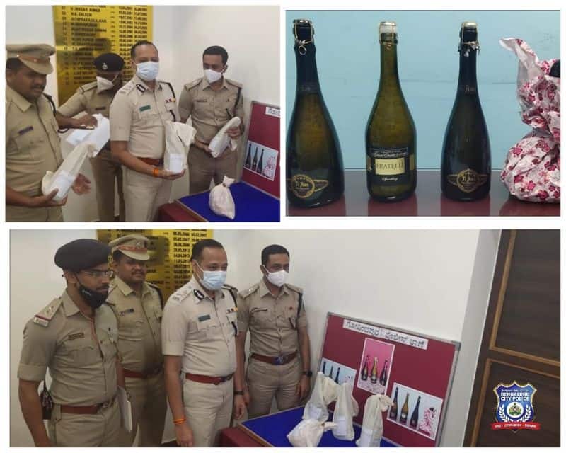 2.5 Crore Drugs In Champagne Bottle in Bengaluru grg