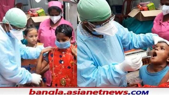 A doctor in the city performed a free covid 19 test on needy children and gave new clothes RTB A doctor in the city performed a free covid 19 test on needy children and gave new clothes RTB