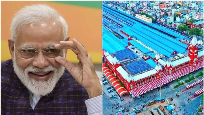 Chennai Central Railway Station is fully solar powered, PM shares his happiness Chennai Central Railway Station is fully solar powered, PM shares his happiness
